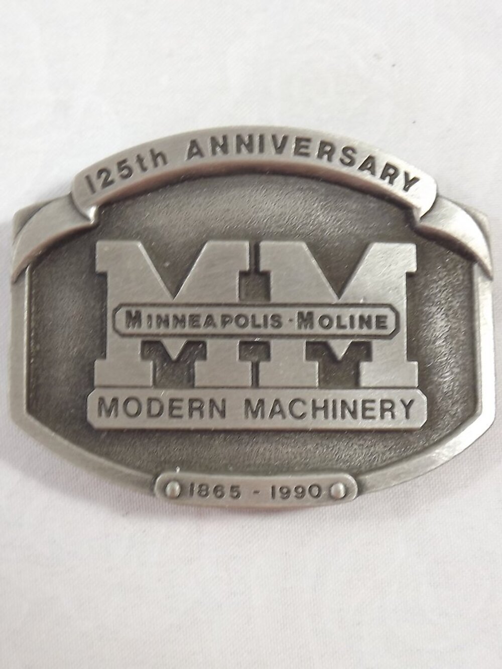 Modern Machinery 125th Anniversary Fine Pewter Belt Buckle